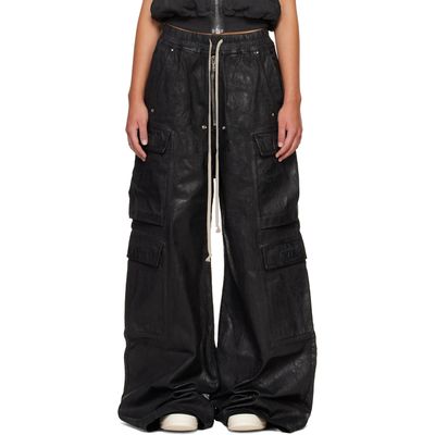 Rick Owens DRKSHDW Rick Owens DRKSHDW Black Tower Double Cargo Jumbo Belas Jeans