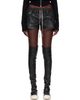 Rick Owens DRKSHDW Rick Owens DRKSHDW Black Tower Fog Boxers Denim Shorts - 1