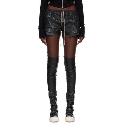 Rick Owens DRKSHDW Rick Owens DRKSHDW Black Tower Fog Boxers Denim Shorts