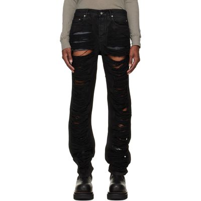 Rick Owens DRKSHDW Rick Owens DRKSHDW Black Tower Fog Cut Jeans