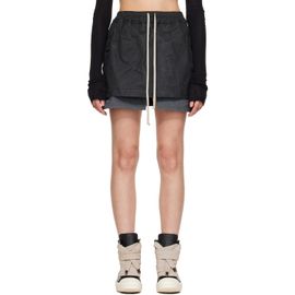 Rick Owens DRKSHDW Rick Owens DRKSHDW Black Tower Fog Denim Miniskirt