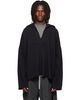 Rick Owens DRKSHDW Rick Owens DRKSHDW Black Tower LS Kaftan Hip Hoodie - 1