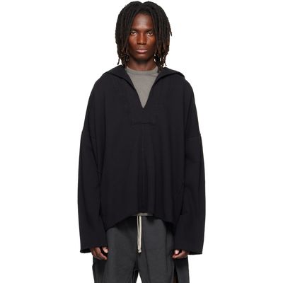 Rick Owens DRKSHDW Rick Owens DRKSHDW Black Tower LS Kaftan Hip Hoodie