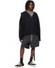 Rick Owens DRKSHDW Rick Owens DRKSHDW Black Tower LS Kaftan Hip Hoodie - 4