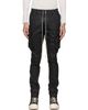 Rick Owens DRKSHDW Rick Owens DRKSHDW Black Tower Mastodon Cut Denim Cargo Pants - 1