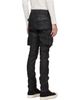 Rick Owens DRKSHDW Rick Owens DRKSHDW Black Tower Mastodon Cut Denim Cargo Pants - 3