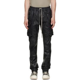 Rick Owens DRKSHDW Rick Owens DRKSHDW Black Tower Megacrust Mastodon Cut Cargo Pants