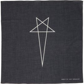 Rick Owens DRKSHDW Rick Owens DRKSHDW Black Tower Penta Bandana Scarf