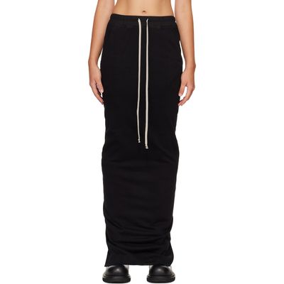Rick Owens DRKSHDW Rick Owens DRKSHDW Black Tower Pull On Pillar Maxi Skirt