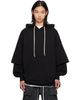 Rick Owens DRKSHDW Rick Owens DRKSHDW Black Tower Tommy Hustler Hoodie - 1