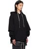 Rick Owens DRKSHDW Rick Owens DRKSHDW Black Tower Tommy Hustler Hoodie - 2