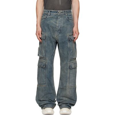 Rick Owens DRKSHDW Rick Owens DRKSHDW Blue Tower Double Cargo Jeans