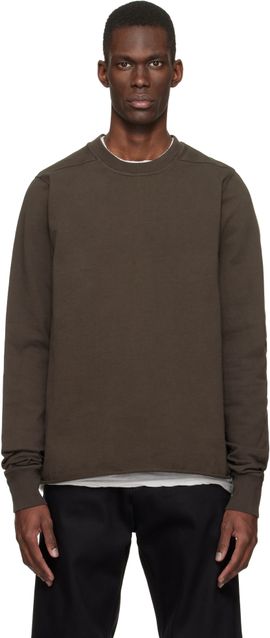 Rick Owens DRKSHDW Rick Owens DRKSHDW Brown Temple Crewneck Sweatshirt