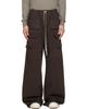 Rick Owens DRKSHDW Rick Owens DRKSHDW Brown Tower Creatch Wide Cargo Pants - 1