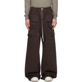 Rick Owens DRKSHDW Rick Owens DRKSHDW Brown Tower Creatch Wide Cargo Pants