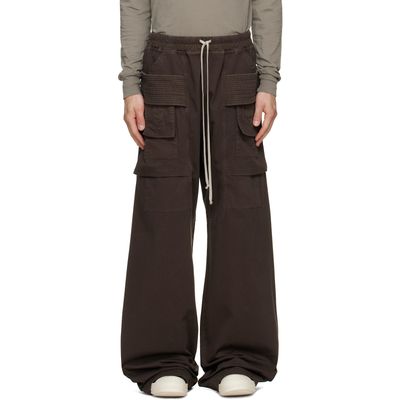 Rick Owens DRKSHDW Rick Owens DRKSHDW Brown Tower Creatch Wide Cargo Pants