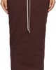 Rick Owens DRKSHDW Rick Owens DRKSHDW Burgundy Concordians Pull On Pillar Maxi Skirt - 1