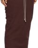 Rick Owens DRKSHDW Rick Owens DRKSHDW Burgundy Concordians Pull On Pillar Maxi Skirt - 2