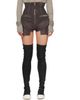 Rick Owens DRKSHDW Rick Owens DRKSHDW Burgundy Tower Dirt Cutoff Denim Shorts - 1