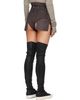 Rick Owens DRKSHDW Rick Owens DRKSHDW Burgundy Tower Dirt Cutoff Denim Shorts - 3