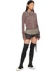 Rick Owens DRKSHDW Rick Owens DRKSHDW Burgundy Tower Dirt Cutoff Denim Shorts - 4