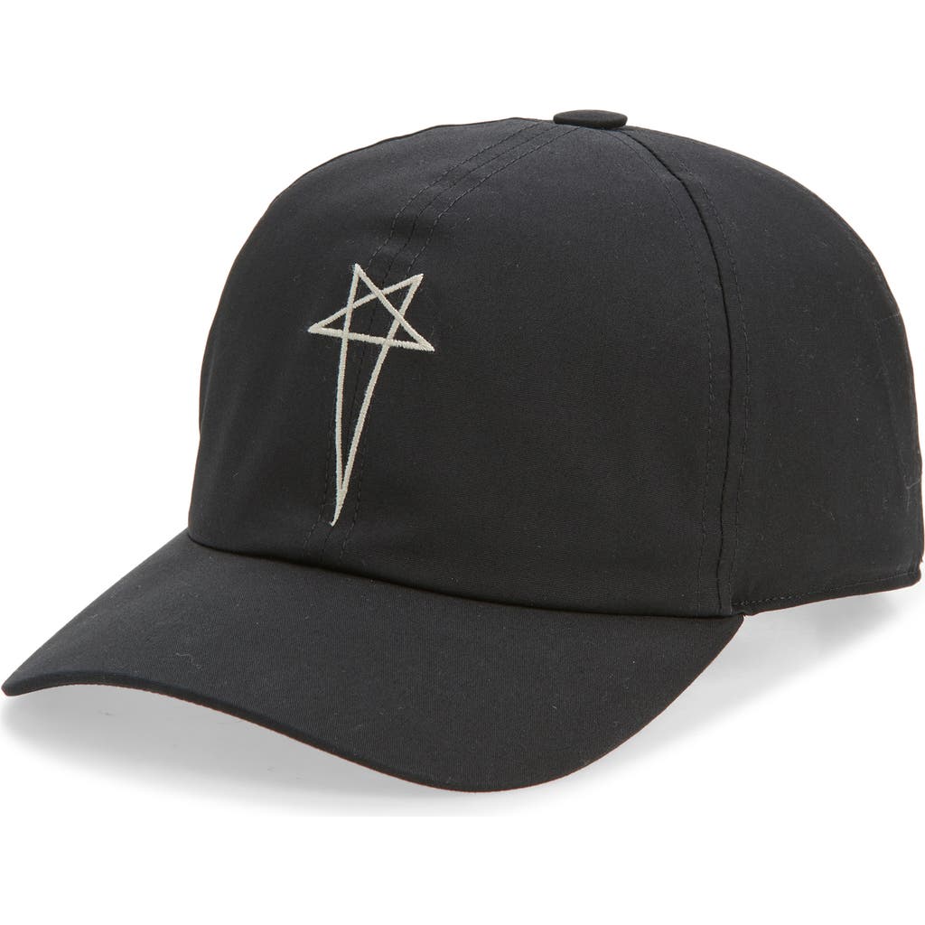 Rick Owens DRKSHDW Rick Owens DRKSHDW Embroidered Cotton Baseball Cap
