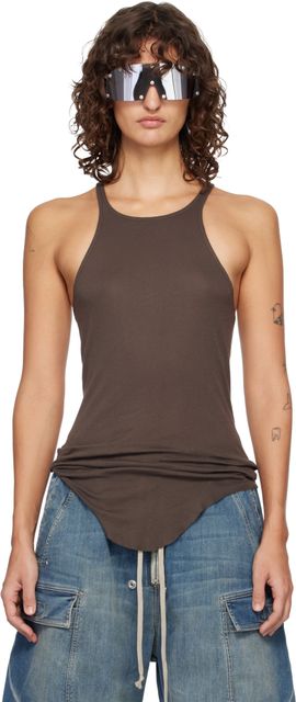 Rick Owens DRKSHDW Rick Owens DRKSHDW Gray Temple Racer Back Tank Top