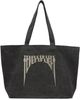 Rick Owens DRKSHDW Rick Owens DRKSHDW Gray Tower Canvas Embroidered Shopper Tote - 1