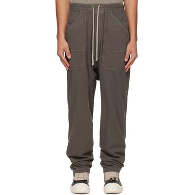 Rick Owens DRKSHDW Rick Owens DRKSHDW Gray Tower Classic Drawstring Cargo Pants