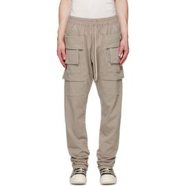 Rick Owens DRKSHDW Rick Owens DRKSHDW Gray Tower Creatch Cargo Drawstring Pants
