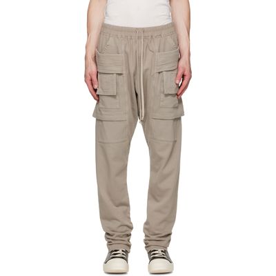 Rick Owens DRKSHDW Rick Owens DRKSHDW Gray Tower Creatch Cargo Drawstring Pants