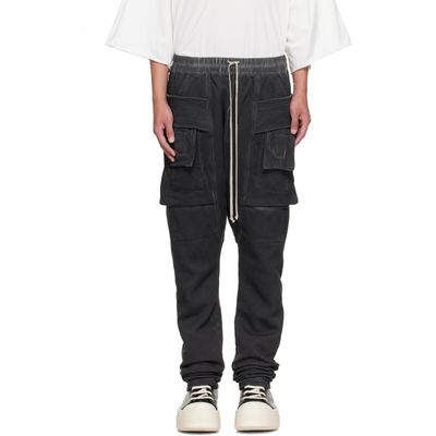 Rick Owens DRKSHDW Rick Owens DRKSHDW Gray Tower Creatch Drawstring Cargo Pants