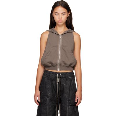 Rick Owens DRKSHDW Rick Owens DRKSHDW Gray Tower Cyclops Sl Hoodie