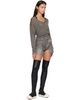 Rick Owens DRKSHDW Rick Owens DRKSHDW Gray Tower Dirt Cutoff Denim Shorts - 4