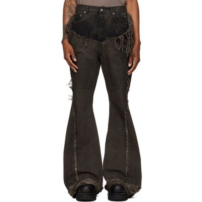 Rick Owens DRKSHDW Rick Owens DRKSHDW Gray Tower Slivered Bootcut Jeans