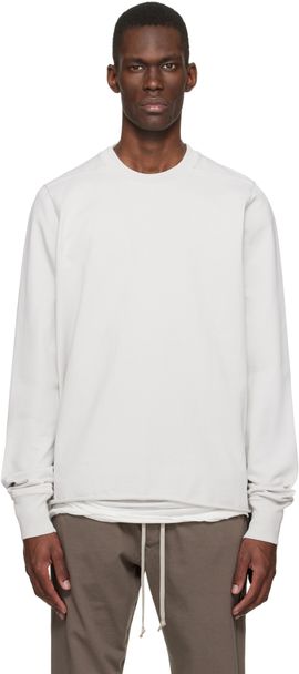 Rick Owens DRKSHDW Rick Owens DRKSHDW Off-White Temple Crewneck Sweatshirt