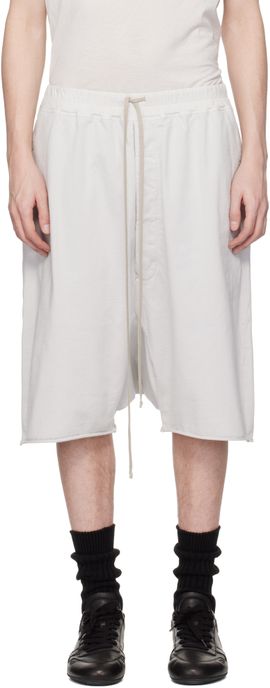 Rick Owens DRKSHDW Rick Owens DRKSHDW Off-White Temple Drawstring Pods Shorts