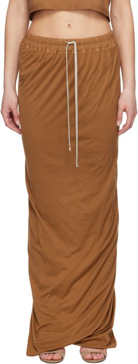 Rick Owens DRKSHDW Rick Owens DRKSHDW Orange Hollywood Pull On Pillar Maxi Skirt