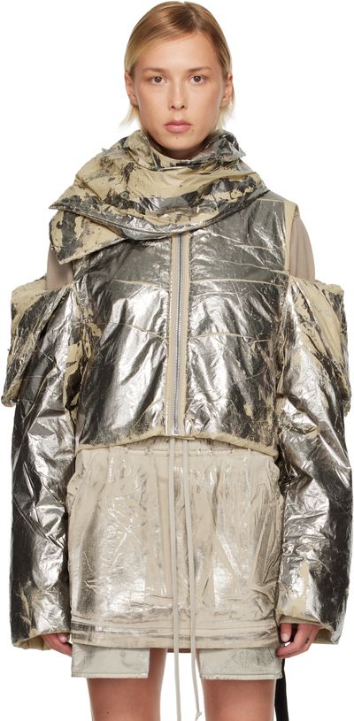 Rick Owens DRKSHDW Rick Owens DRKSHDW Silver Concordians Convertible Jacket