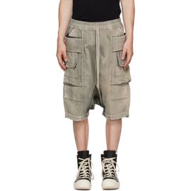 Rick Owens DRKSHDW Rick Owens DRKSHDW Tan Tower Creatch Cargo Pods Shorts