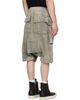 Rick Owens DRKSHDW Rick Owens DRKSHDW Tan Tower Creatch Cargo Pods Shorts - 3