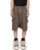 Rick Owens DRKSHDW Rick Owens DRKSHDW Taupe Tower Creatch Cargo Pods Shorts - 1