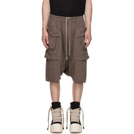 Rick Owens DRKSHDW Rick Owens DRKSHDW Taupe Tower Creatch Cargo Pods Shorts