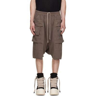 Rick Owens DRKSHDW Rick Owens DRKSHDW Taupe Tower Creatch Cargo Pods Shorts