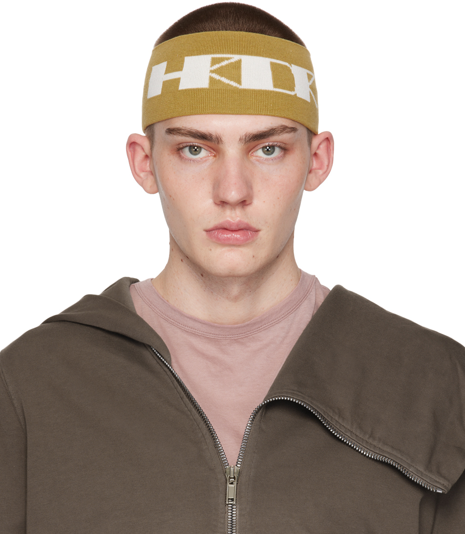 Rick Owens DRKSHDW - Yellow 'HRDR' Headband