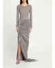 Rick Owens Edfu Ruched Velvet Maxi Skirt - 2