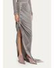 Rick Owens Edfu Ruched Velvet Maxi Skirt - 4