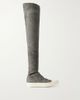 RICK OWENS High Sock stretch-twill over-the-knee boots - 1