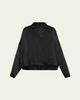 Rick Owens Jumbo Tabard Long-Sleeve Satin Crop Top - 1