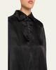 Rick Owens Jumbo Tabard Long-Sleeve Satin Crop Top - 5